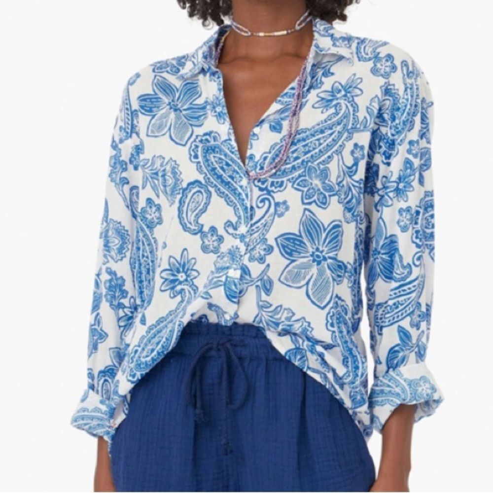 Xirena Beau Shirt In Santorini Size XS